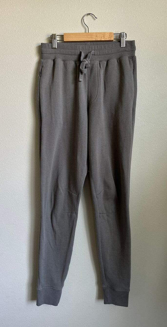 ALO YOGA Women's Cut Grey High Rise Back Pocket Jogger Sweatpants Size S